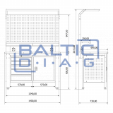 Workbench with perforated wall Valkenpower