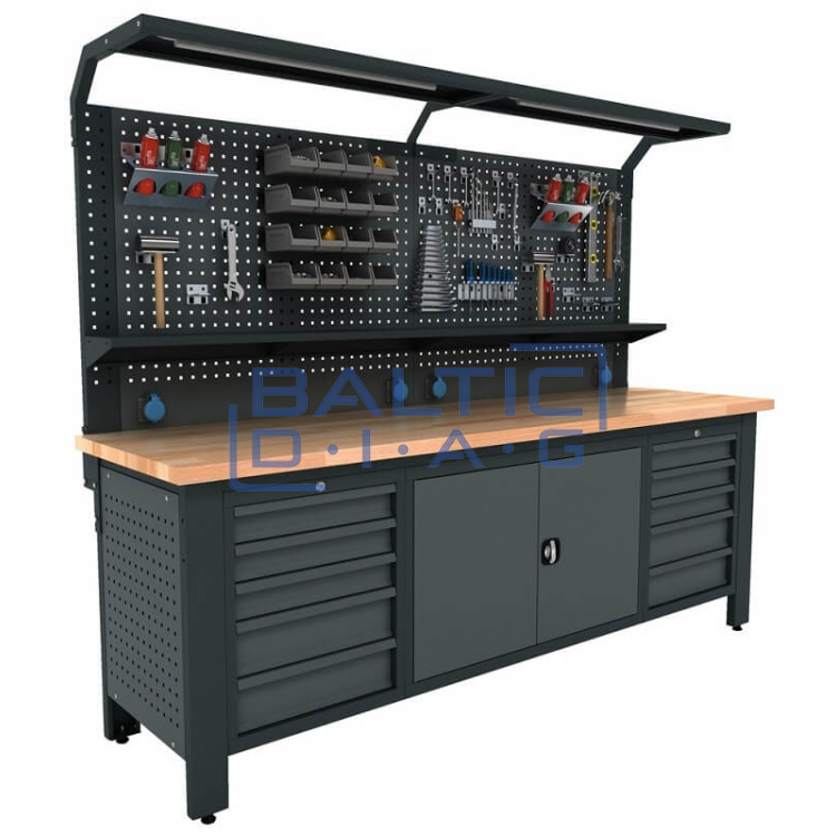 Workbench with perforated wall Valkenpower ver. 2