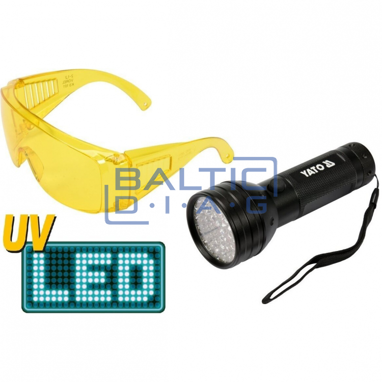 Прожектор LED51 + УФ-очки для обнаружения утечек системы кондиционирования