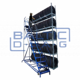 Mobile ladder for tire service 10-step Mobile ladder for tire service 10-step