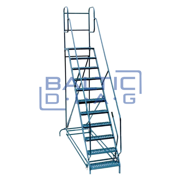 Mobile ladder for tire service 10-step