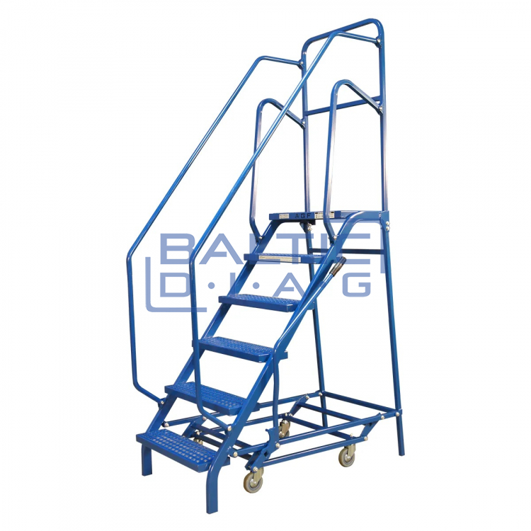 Mobile ladder for tire service 6-step