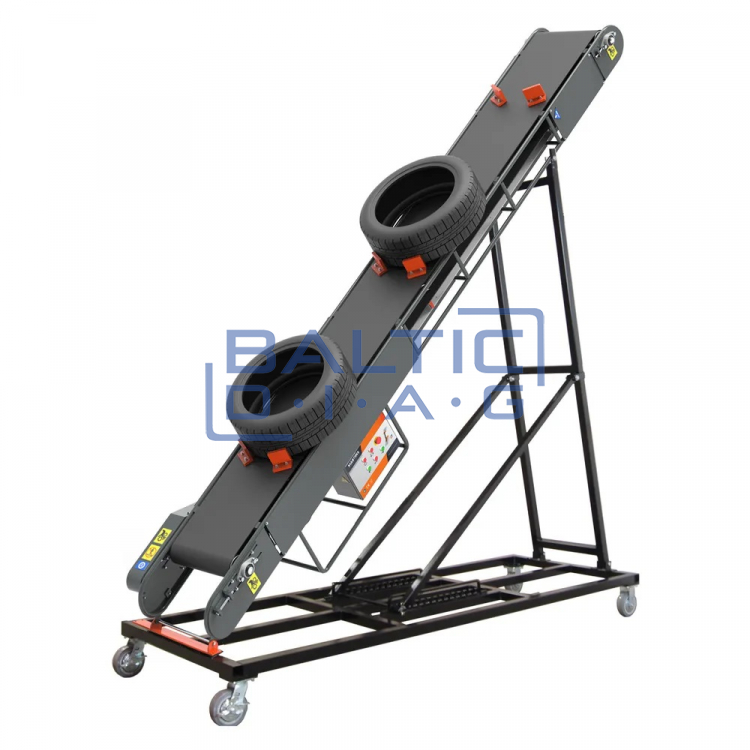 Mobile stand for 4.6 and 5.5-M tire conveyor Martins Industries
