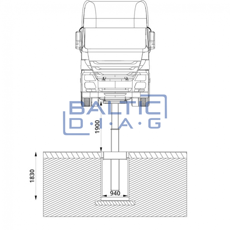 Truck cassette cylinder lifter AC Hydraulic