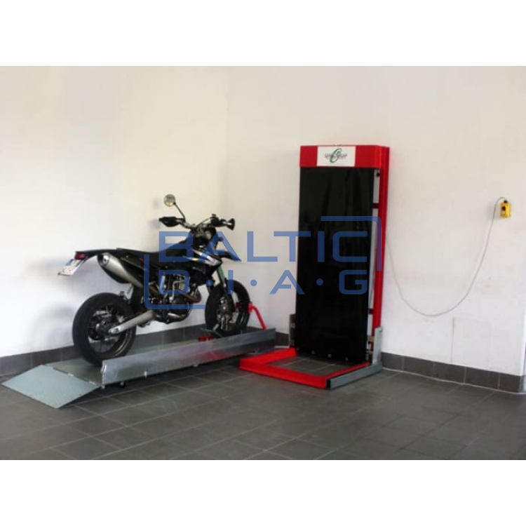 Motorcycle parking lift for garage