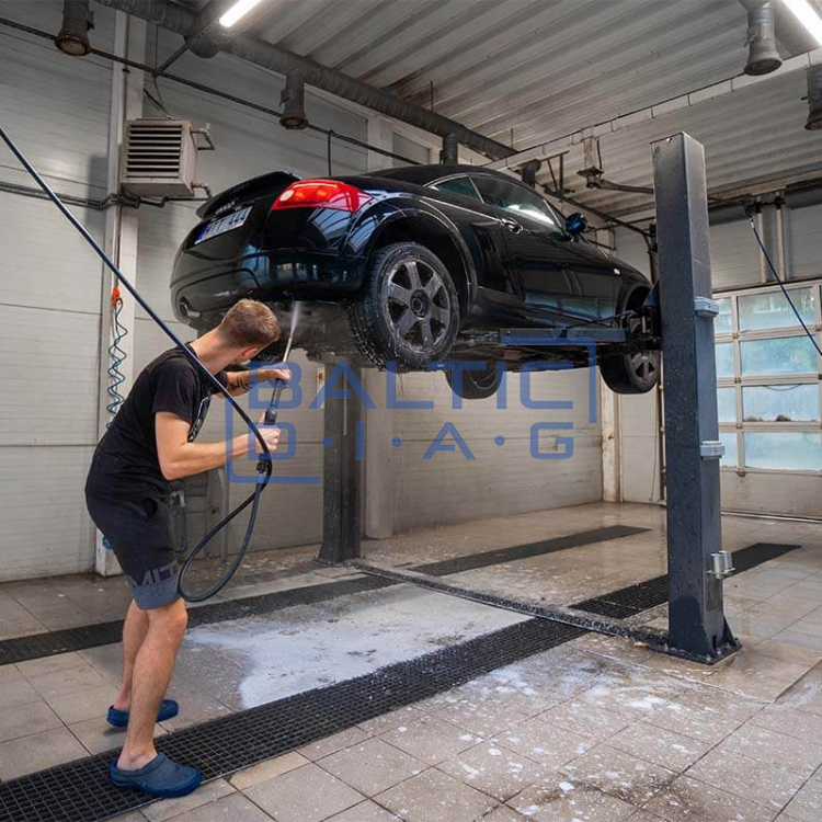 Dviejų kolonų keltuvas su elektromagnetiniu fiksavimu, 2 + 3 pakopų letenomis 4t BD-4000EL3