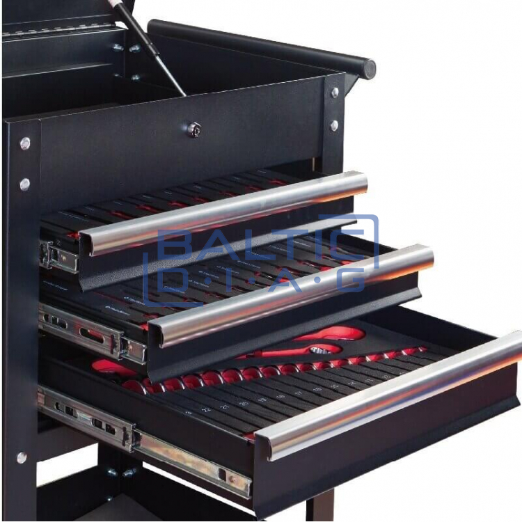 Trolley for tools, three drawers