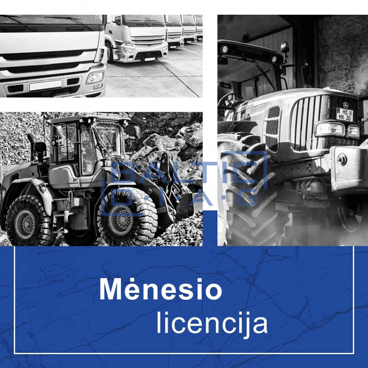 Commercial + agricultural + construction transport database Jaltest CV + AGV + OHW - for a month