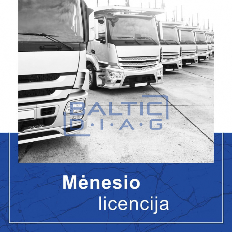 Komercinio transporto duomenų bazė Jaltest CV – mėnesiui