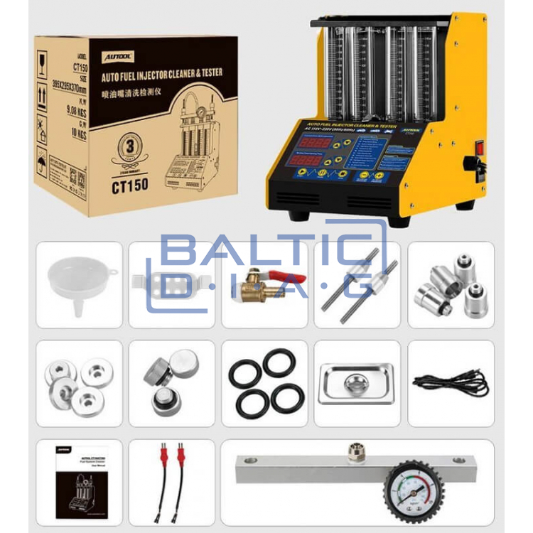 Устройство для проверки и промывки бензиновых форсунок Autool CT150