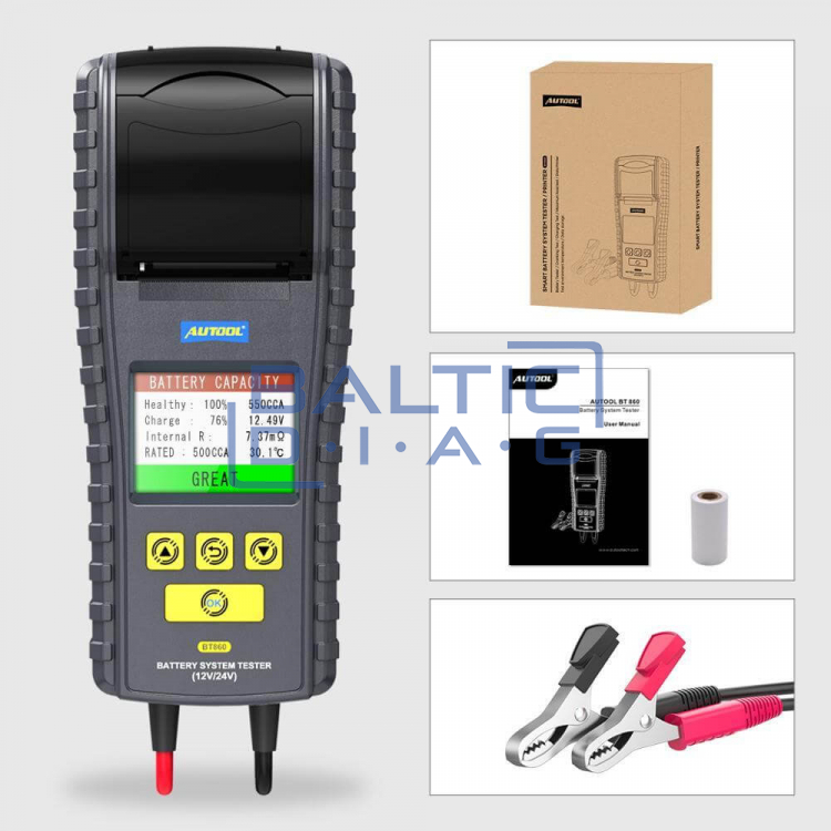 Тестер аккумуляторов Autool BT860