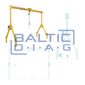 Disassembled gantry crane Delta 200