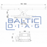 Extra wide hydraulic axle lift AC-Hydraulic 2.6 tons