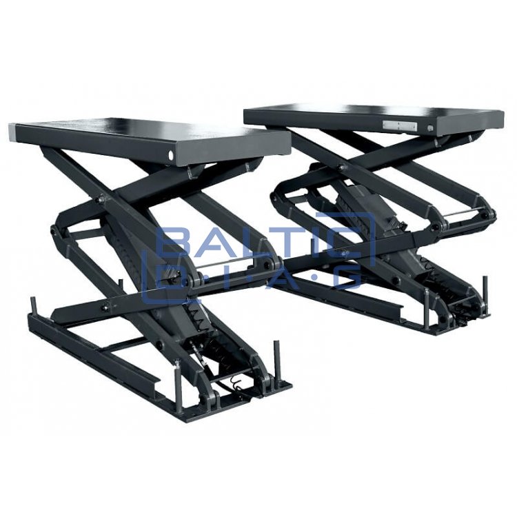 Recessed double scissor lift BD-S4, 3500 kg