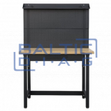 Workbench with perforated wall