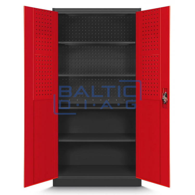 Металлическая мастерская Яна Новака и шкаф для инструментов Bruno RED