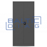 Jan Nowak wardrobe with shelves DAWID DARK GRAY