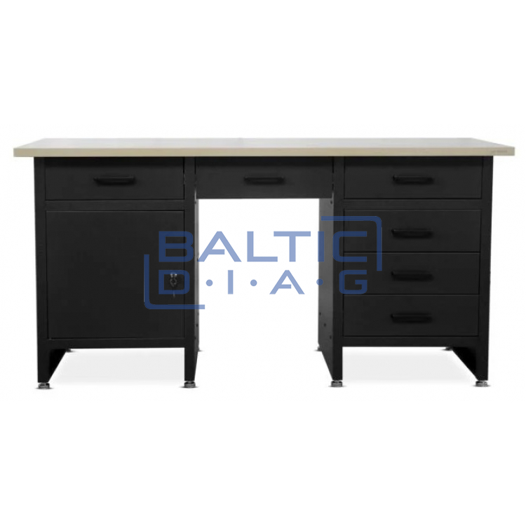 Jan Nowak desk with cabinet and drawers FRANK BLACK