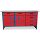 Jan Nowak desk with drawers and cabinets HENRY RED