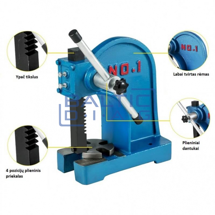 Mechaninis ašinis presas 1000 kg