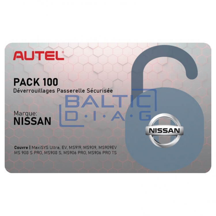 Nissan Gateway (SGW) prisijungimo kortelės, Autel