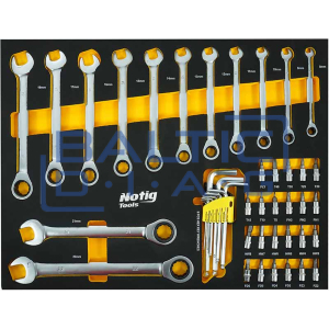 Tool trolley with 7 drawers and 156 tools