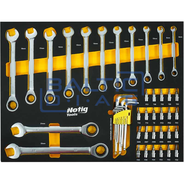 Tool trolley with 7 drawers and 156 tools