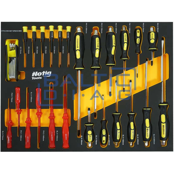 Tool trolley with 7 drawers and 156 tools