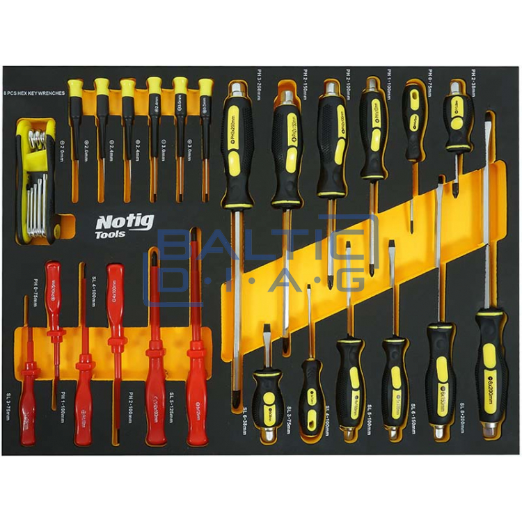 Tool trolley with 7 drawers and 156 tools