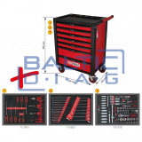 RACINGline tool trolley with 7 drawers and 215 tools