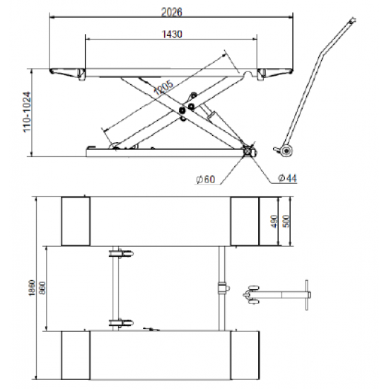 Mobile scissor lift BD-S2