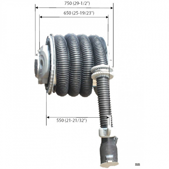 Gas collection hose reel PRO ECAS-002-75