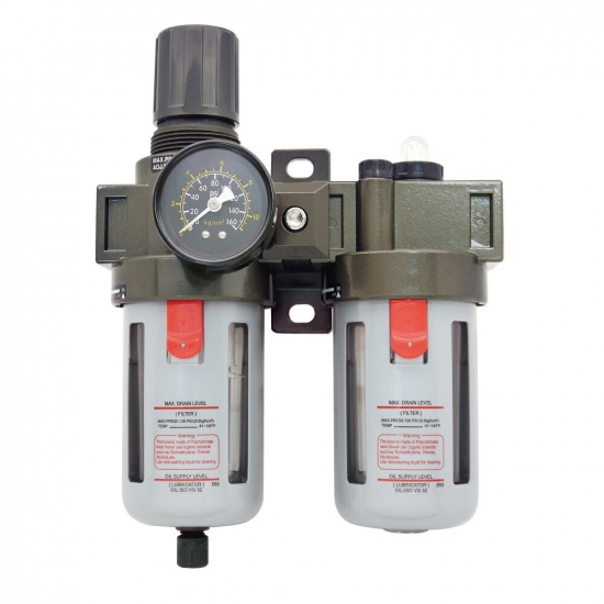 Air flow regulator 3/4 "with filter and oil