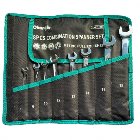 Wrench combination set 8 pcs.