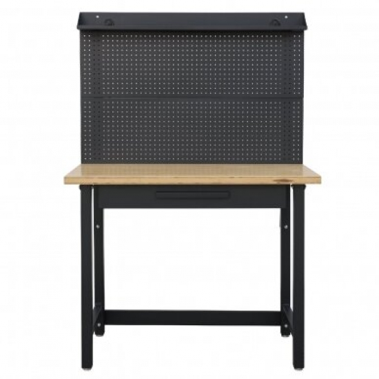 Workbench with perforated wall