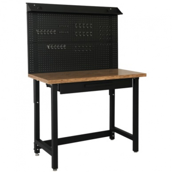 Workbench with perforated wall