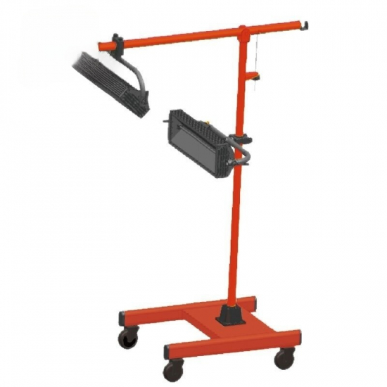 Mobile infrared paint curing heater, 2 kW