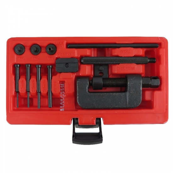 Chain riveting and separation tool set