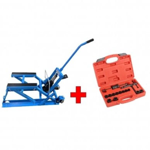 Hydraulic lift for motorcycle 682kg with additional attachment