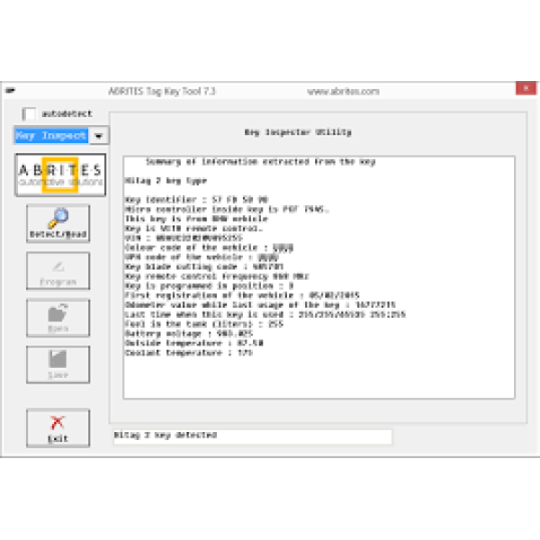 ABRITE KT011- Key Inspector program