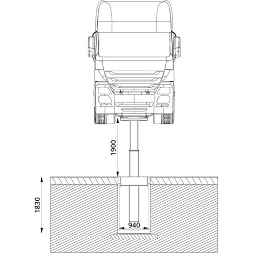 Truck pit cylinder lift AC Hydraulic