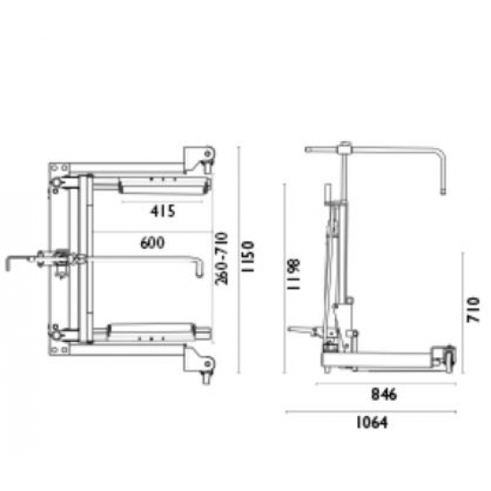 Sunkvežimių ratų vėžimėlis AC Hydraulic WTA500