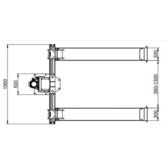 Elektrohidraulinis vienos kolonos keltuvas ATH-Single Lift 12PL