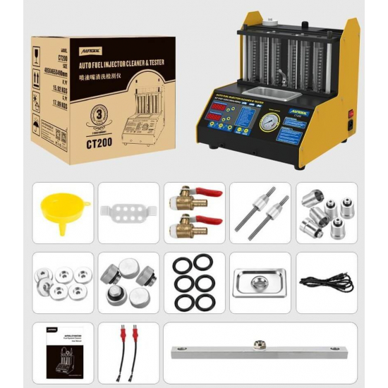 Benzininių purkštukų testavimo ir plovimo įrenginys Autool CT200