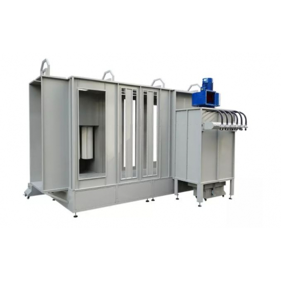 Automatic single color powder coating booth