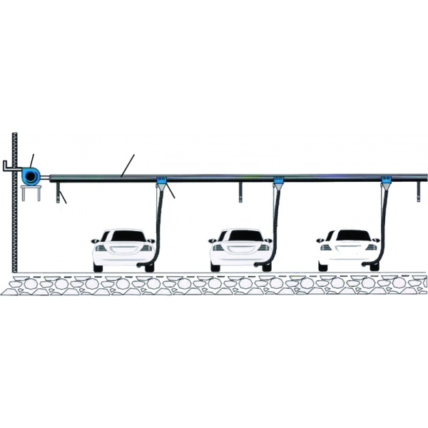 Linear exhaust collection system 75 mm (Dia.) X 4M long ECAS-202-75