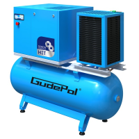 Screw compressors with air tank and dehumidifier
