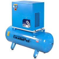 Screw compressors with air tank