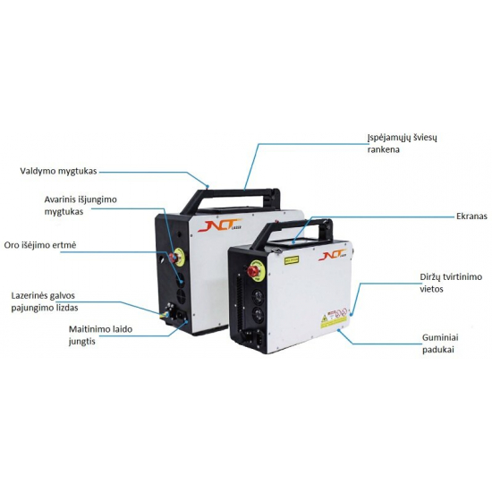 Nešiojamas lazerinis rūdžių valymo įrenginys JNCT P-100W