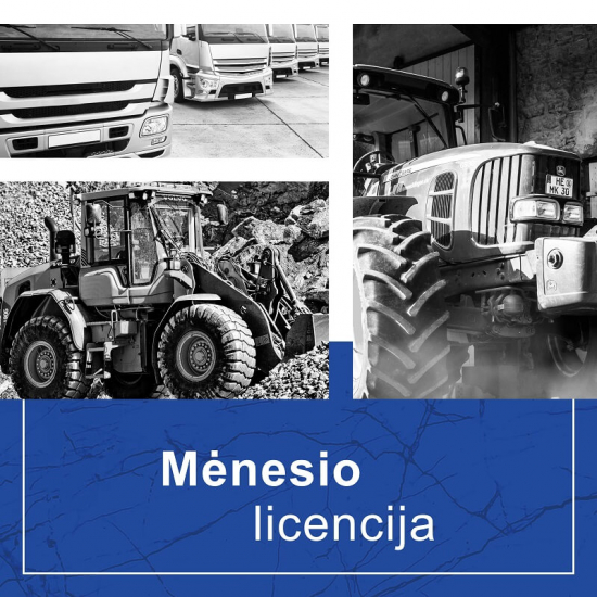 Komercinio + žemės ūkio + statybinio transporto duomenų bazė Jaltest CV + AGV + OHW - mėnesiui